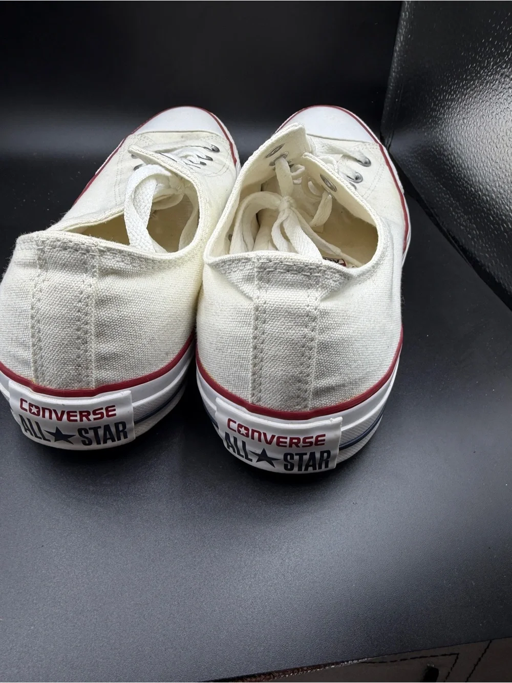 Canvas all Star Sneakers in Off-White with Red Trim